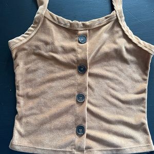 Tan tank top women medium